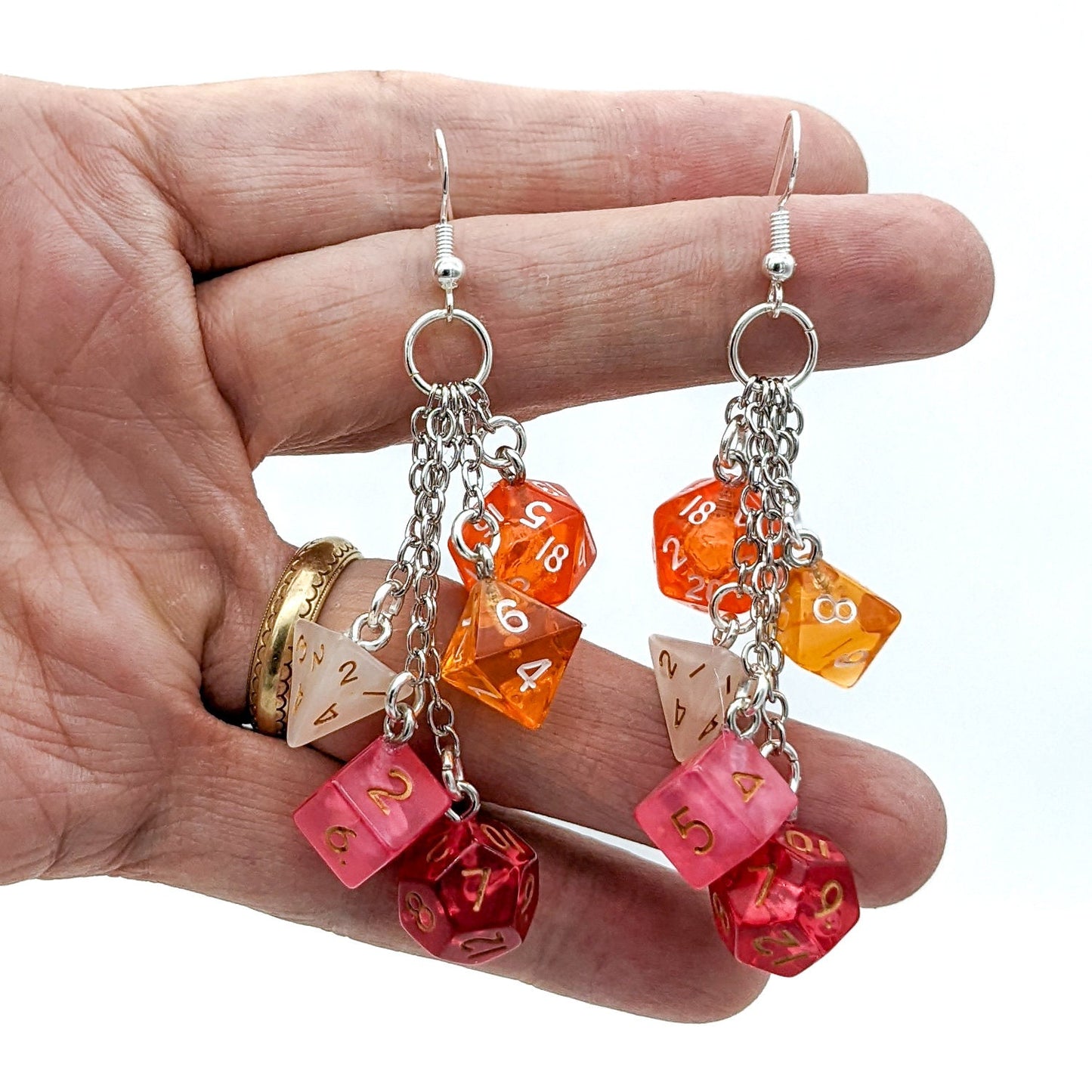 Mini Lesbian Pride Dice Earrings