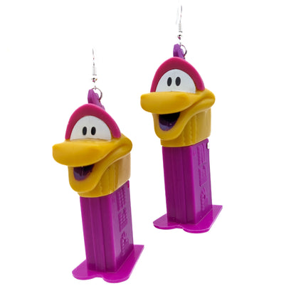 Functional Mini PEZ Earrings - Dinosaur PEZ Dispenser Minis - Cute Kidcore Nostalgia Earrings