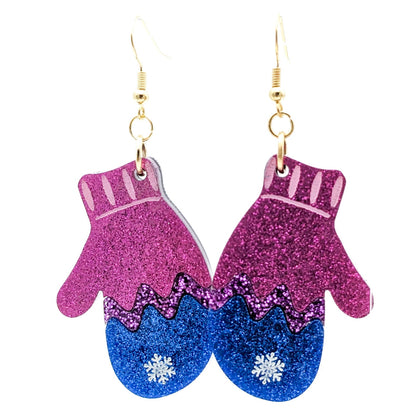 Bisexual Pride Mitten Earrings - Laser Cut Acrylic Earrings - Subtle Pride